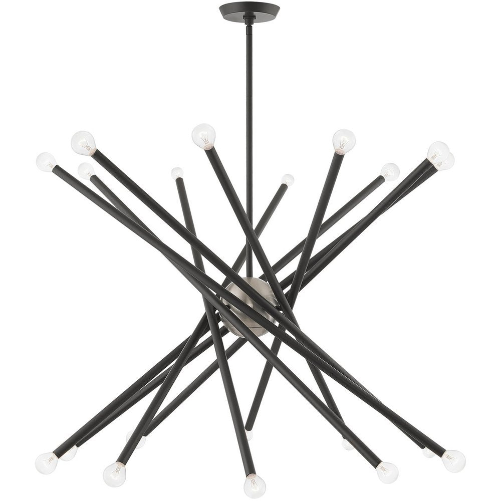Gray Multi Light Metal Dimmable Chandelier With Shades