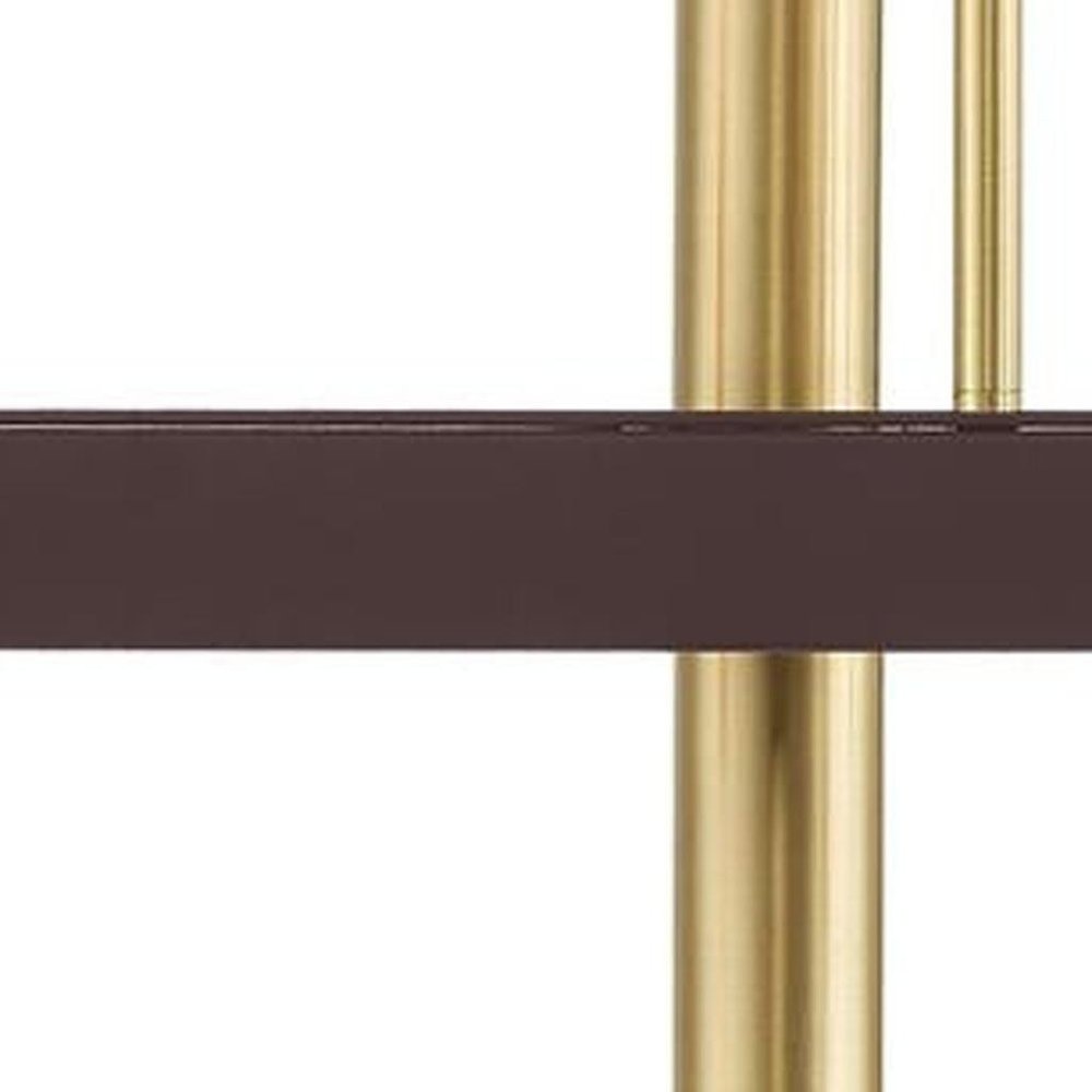 Bronze Four Light Metal Dimmable Chandelier With Shades