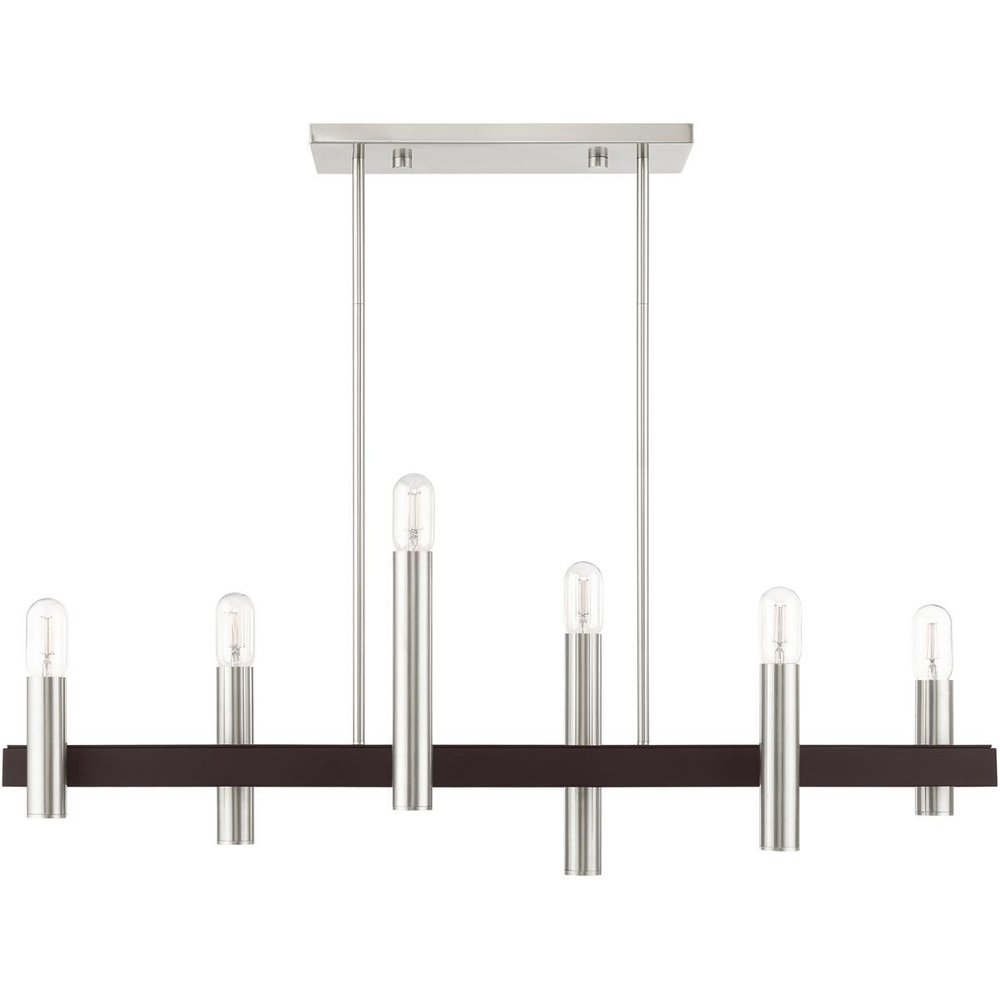 Six Light Dimmable Chandelier With Shades