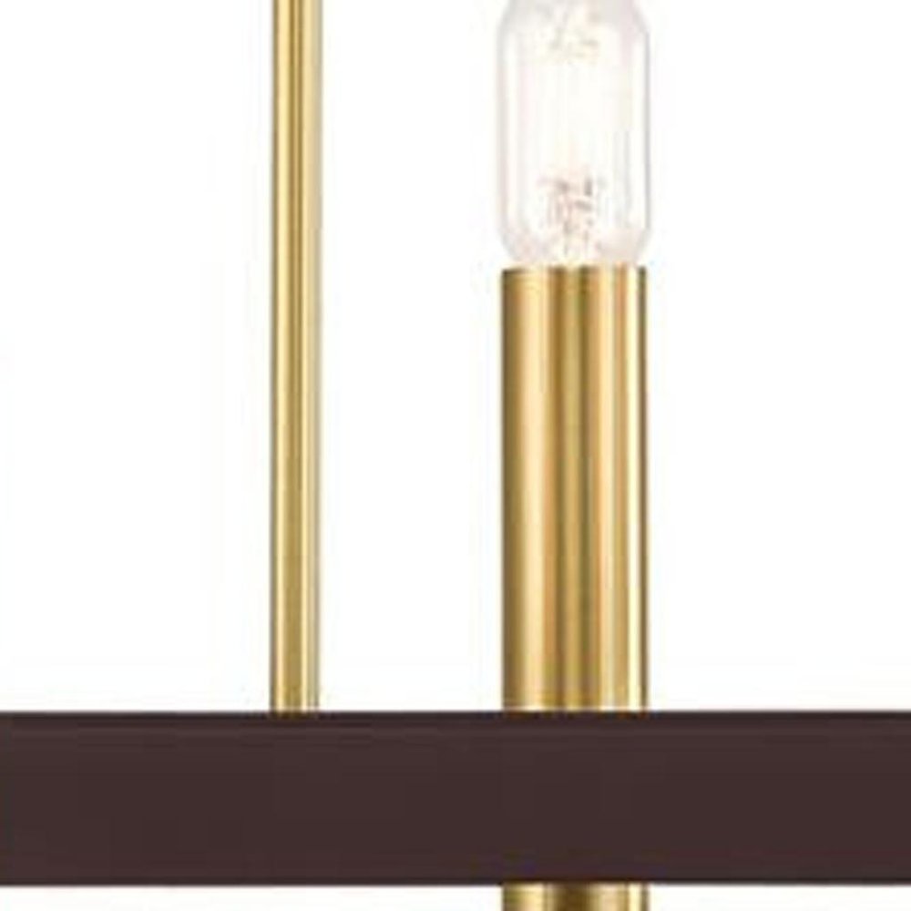 Eight Light Dimmable Chandelier With Shades