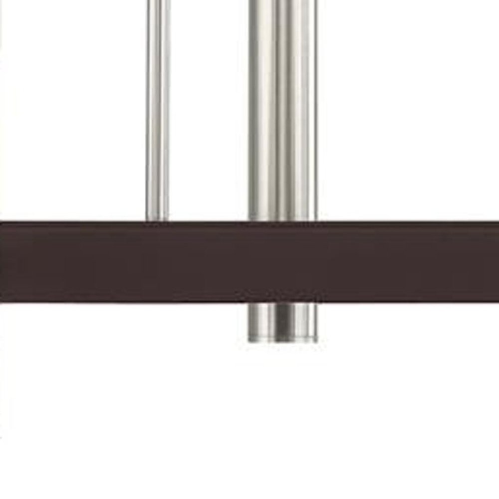 Bronze Eight Light Metal Dimmable Chandelier With Shades