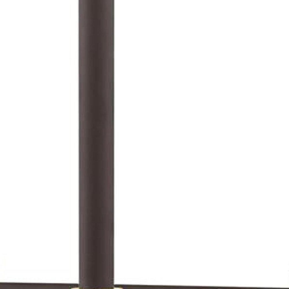 Bronze Five Light Metal Dimmable Chandelier With Shades