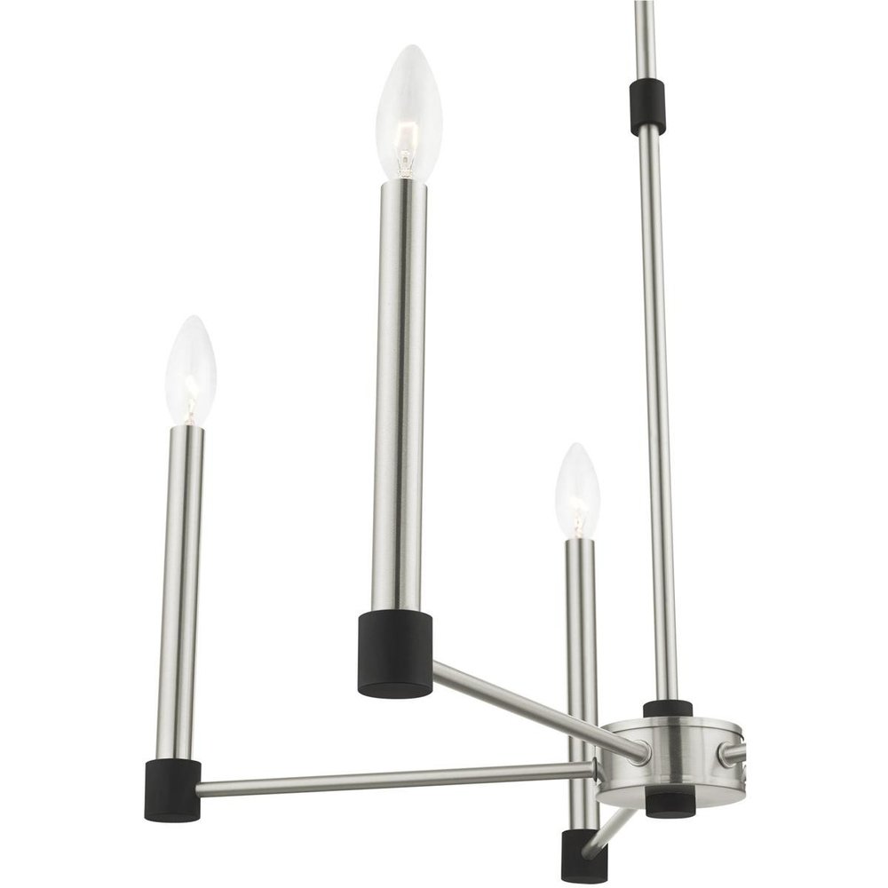 Five Light Dimmable Chandelier With Shades
