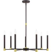Seven Light Dimmable Chandelier With Shades