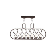 Seven Light Dimmable Chandelier With Shades