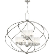Twelve Light Dimmable Chandelier With Shades