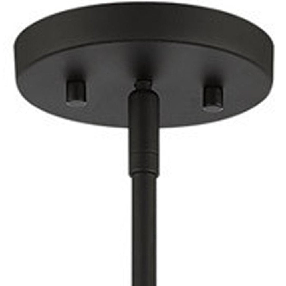 Black Four Light Metal Dimmable Chandelier With Shades