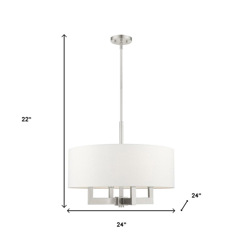 Four Light Dimmable Chandelier With Shades
