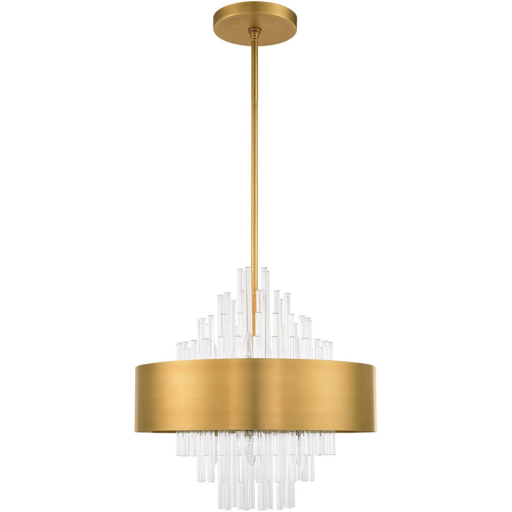 Eight Light Dimmable Chandelier With Shades