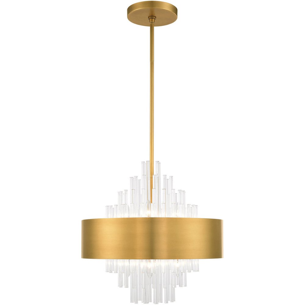 Eight Light Dimmable Chandelier With Shades