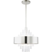 Eight Light Dimmable Chandelier With Shades