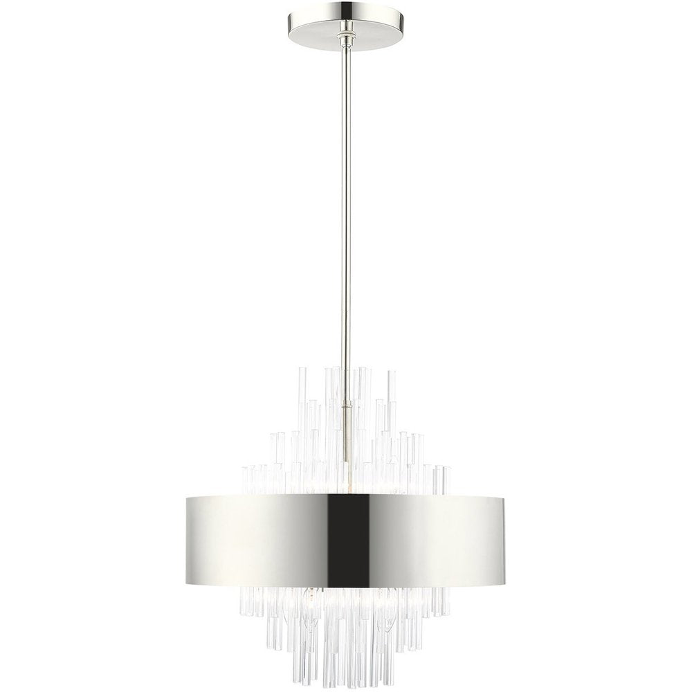 Eight Light Dimmable Chandelier With Shades