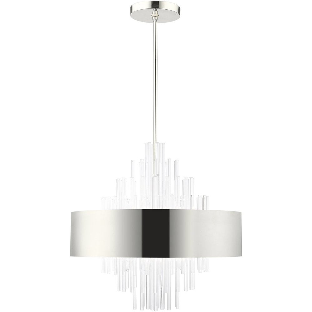 Ten Light Dimmable Chandelier With Shades