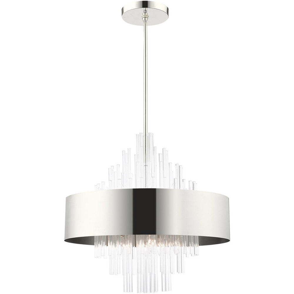 Ten Light Dimmable Chandelier With Shades