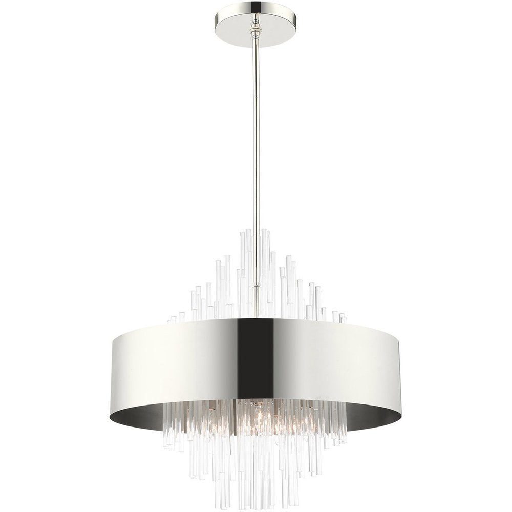 Ten Light Dimmable Chandelier With Shades