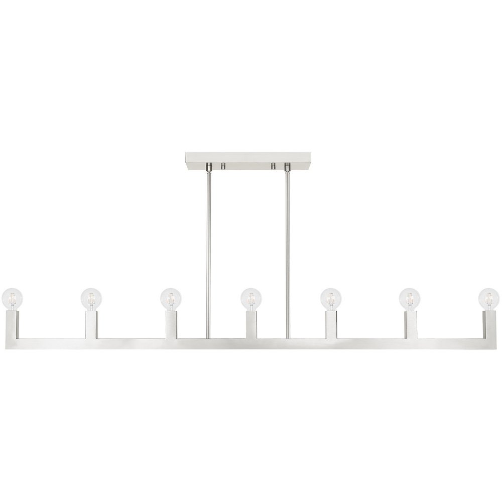 Seven Light Dimmable Chandelier With Shades