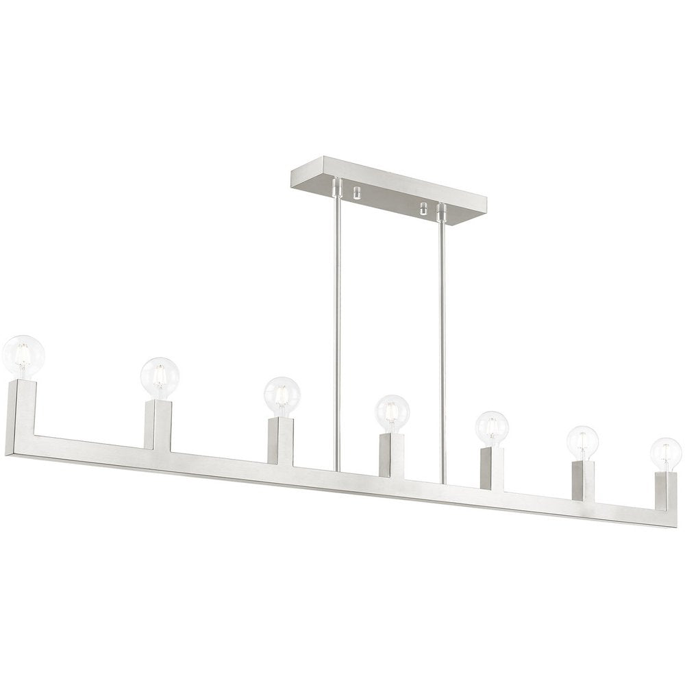 Seven Light Dimmable Chandelier With Shades