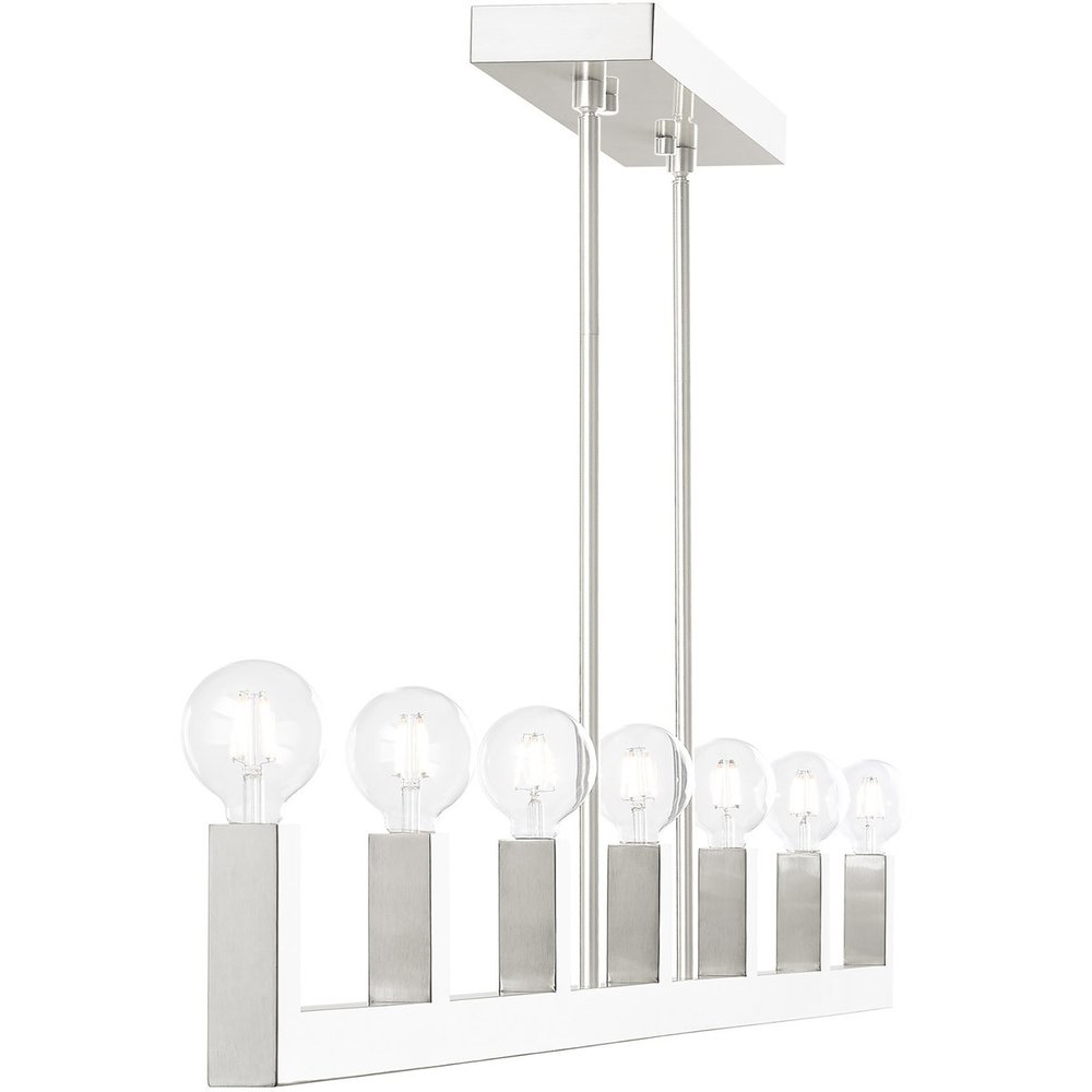 Seven Light Dimmable Chandelier With Shades