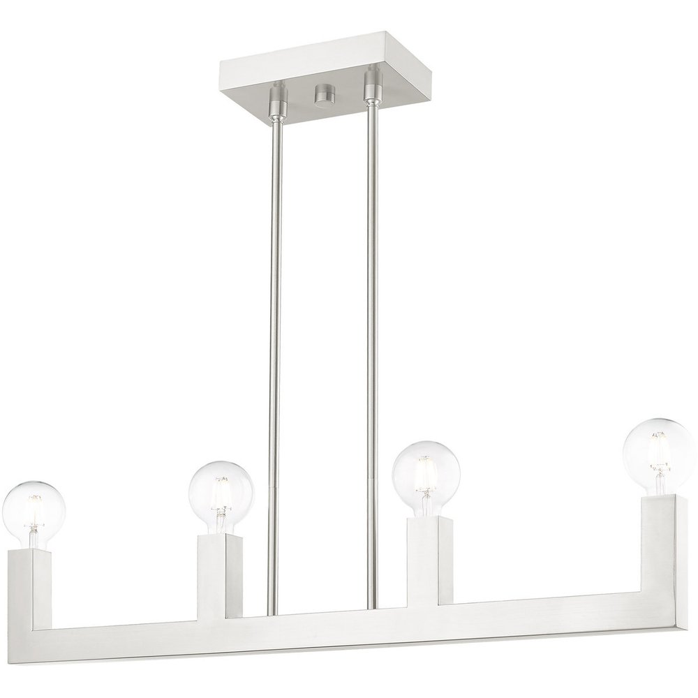 Four Light Dimmable Chandelier With Shades