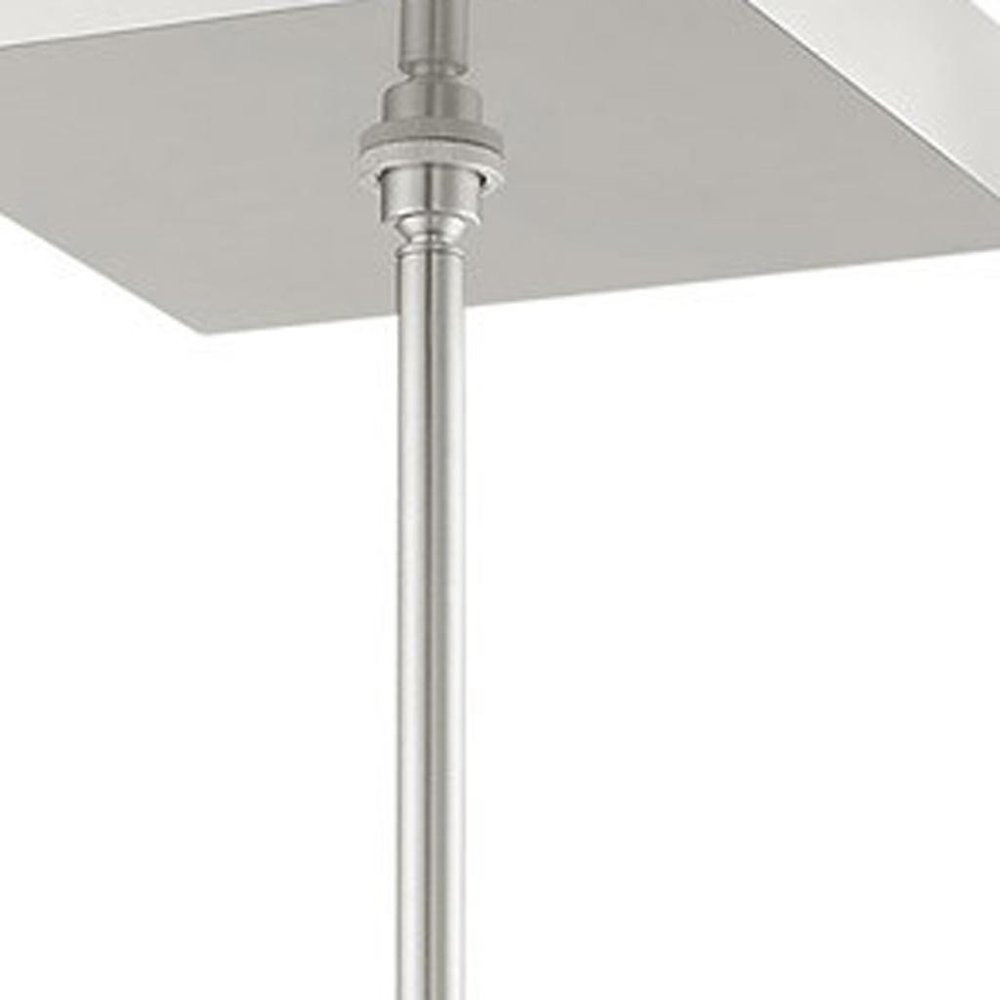 Nickel Four Light Metal Dimmable Chandelier With Shades
