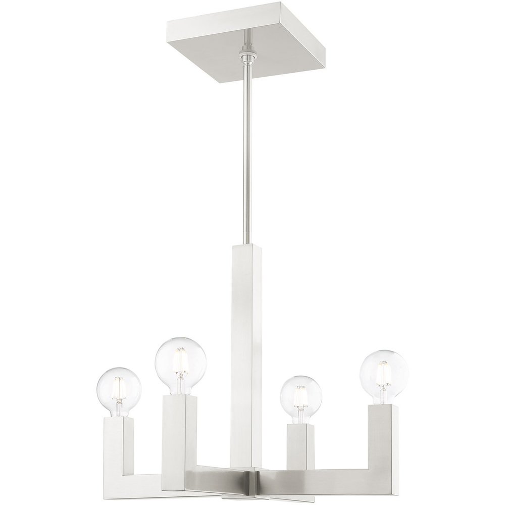 Four Light Dimmable Chandelier With Shades