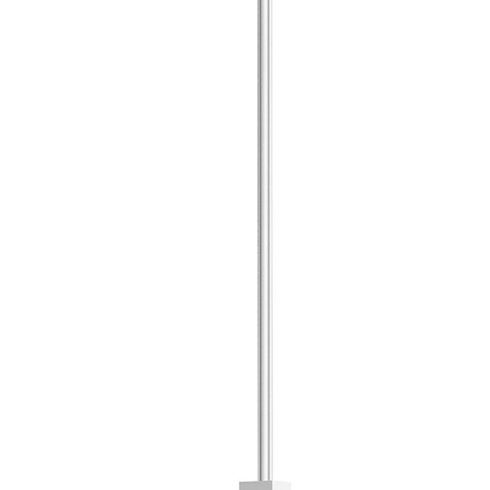 Silver Six Light Metal Dimmable Chandelier With Shades