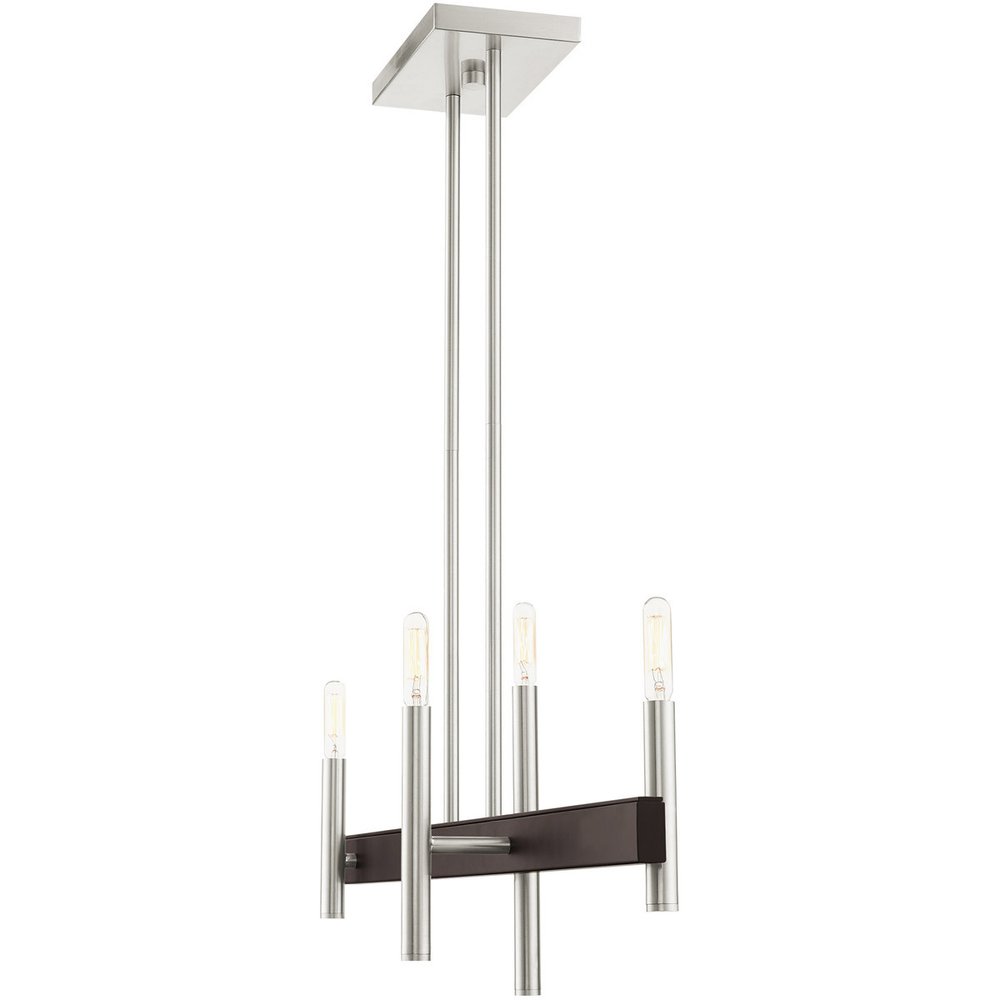 Four Light Dimmable Chandelier With Shades