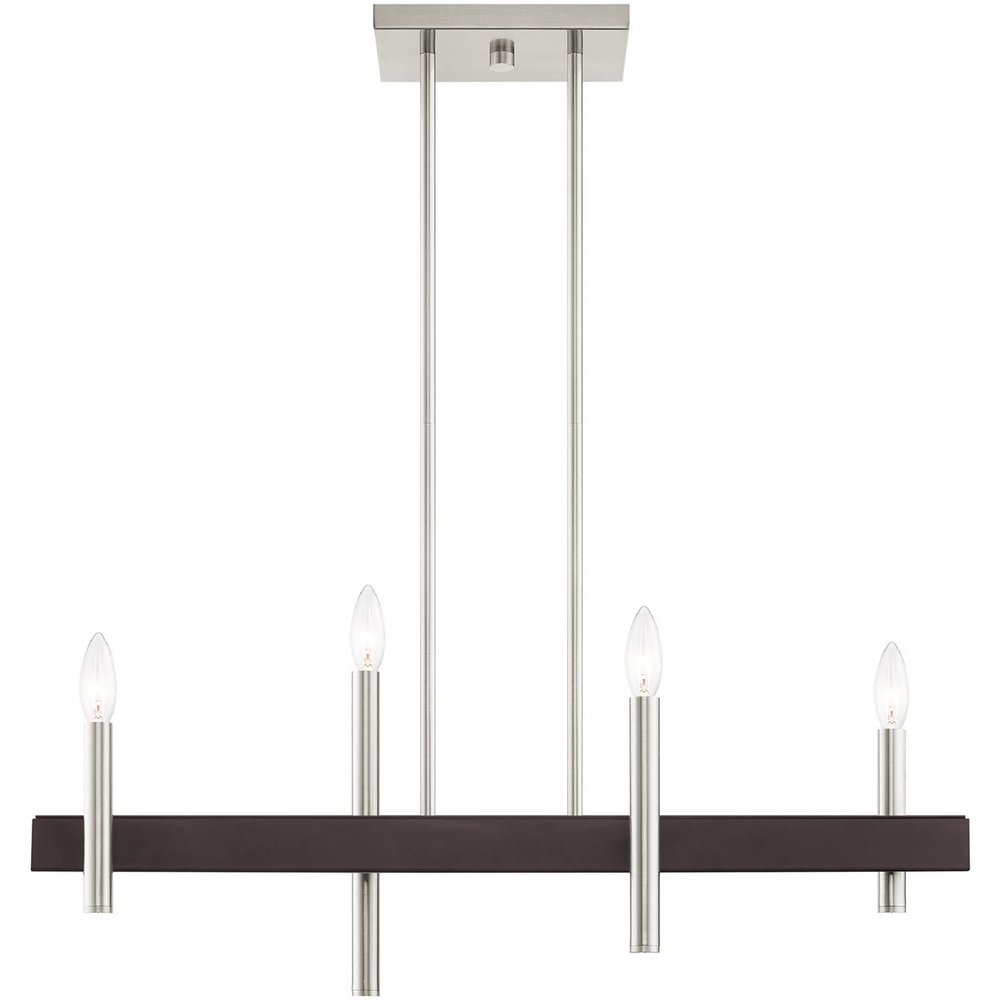 Four Light Dimmable Chandelier With Shades