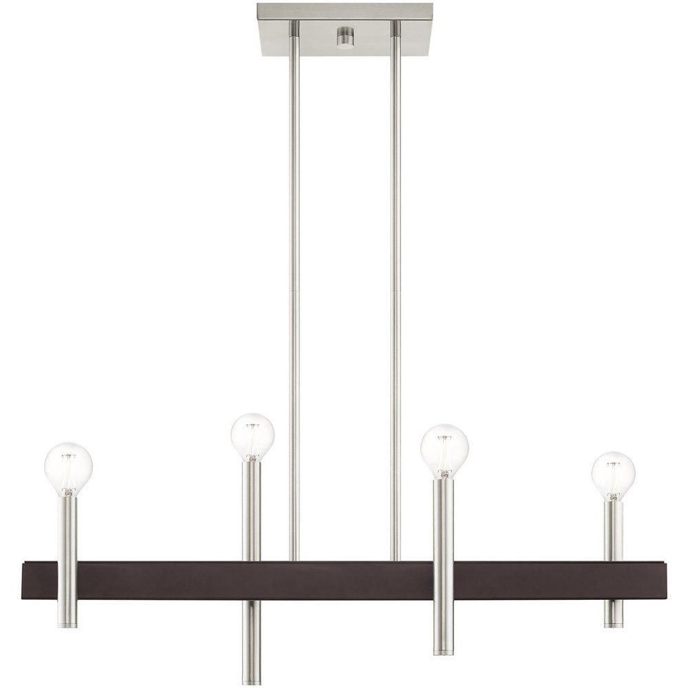 Four Light Dimmable Chandelier With Shades