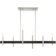 Six Light Dimmable Chandelier With Shades