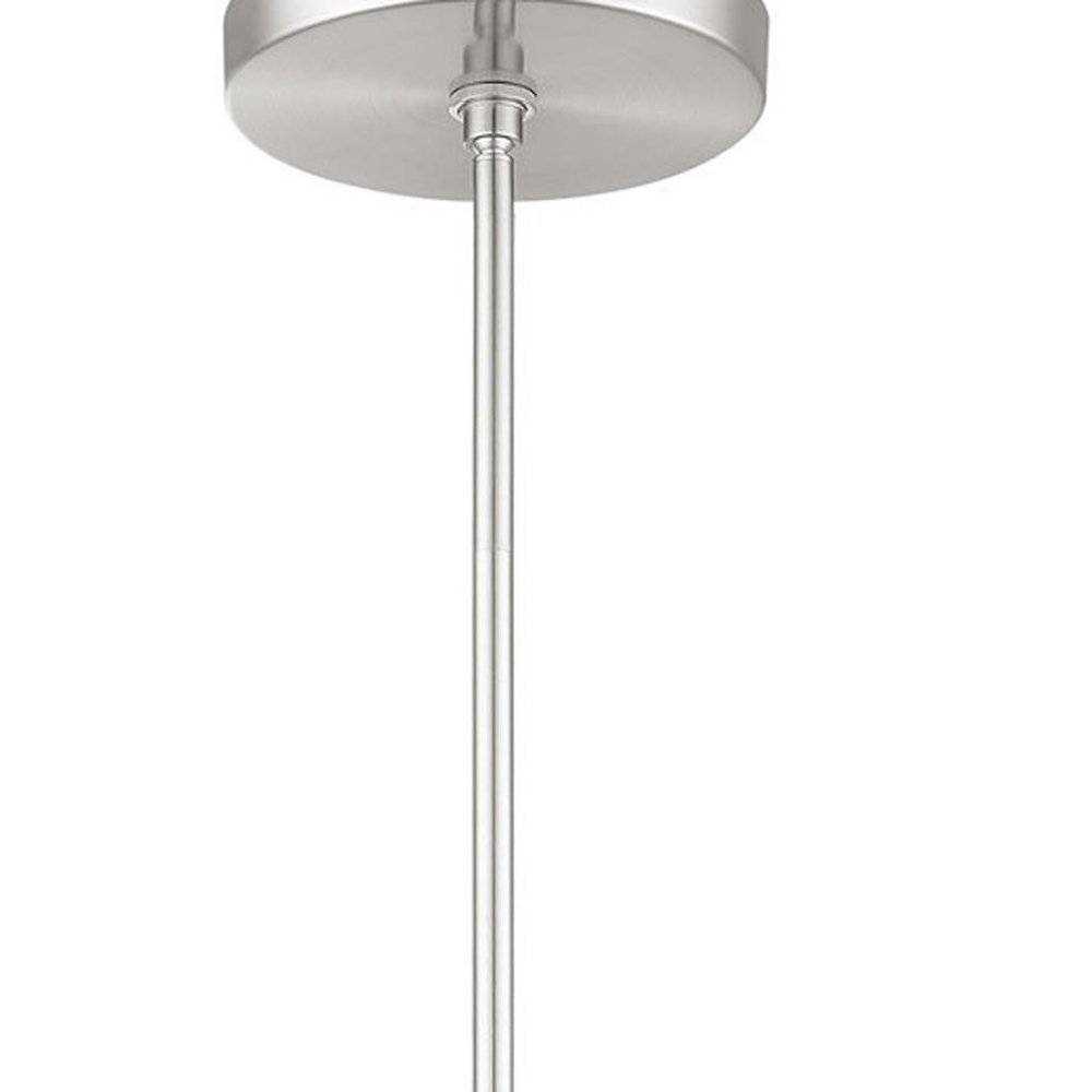 Nickel Five Light Metal Dimmable Chandelier With Shades