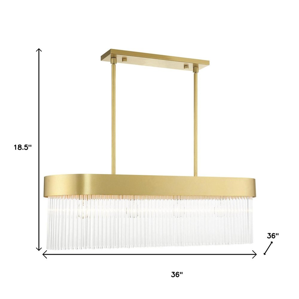 Gold Four Light Metal Dimmable Chandelier With Shades