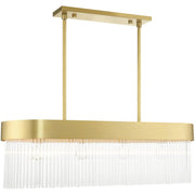 Gold Four Light Metal Dimmable Chandelier With Shades