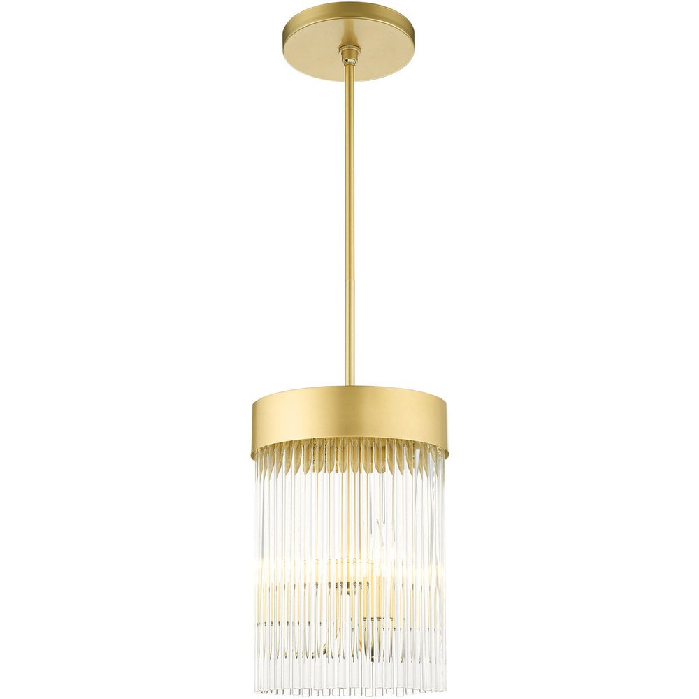 Gold Three Light Metal Dimmable Chandelier With Shades