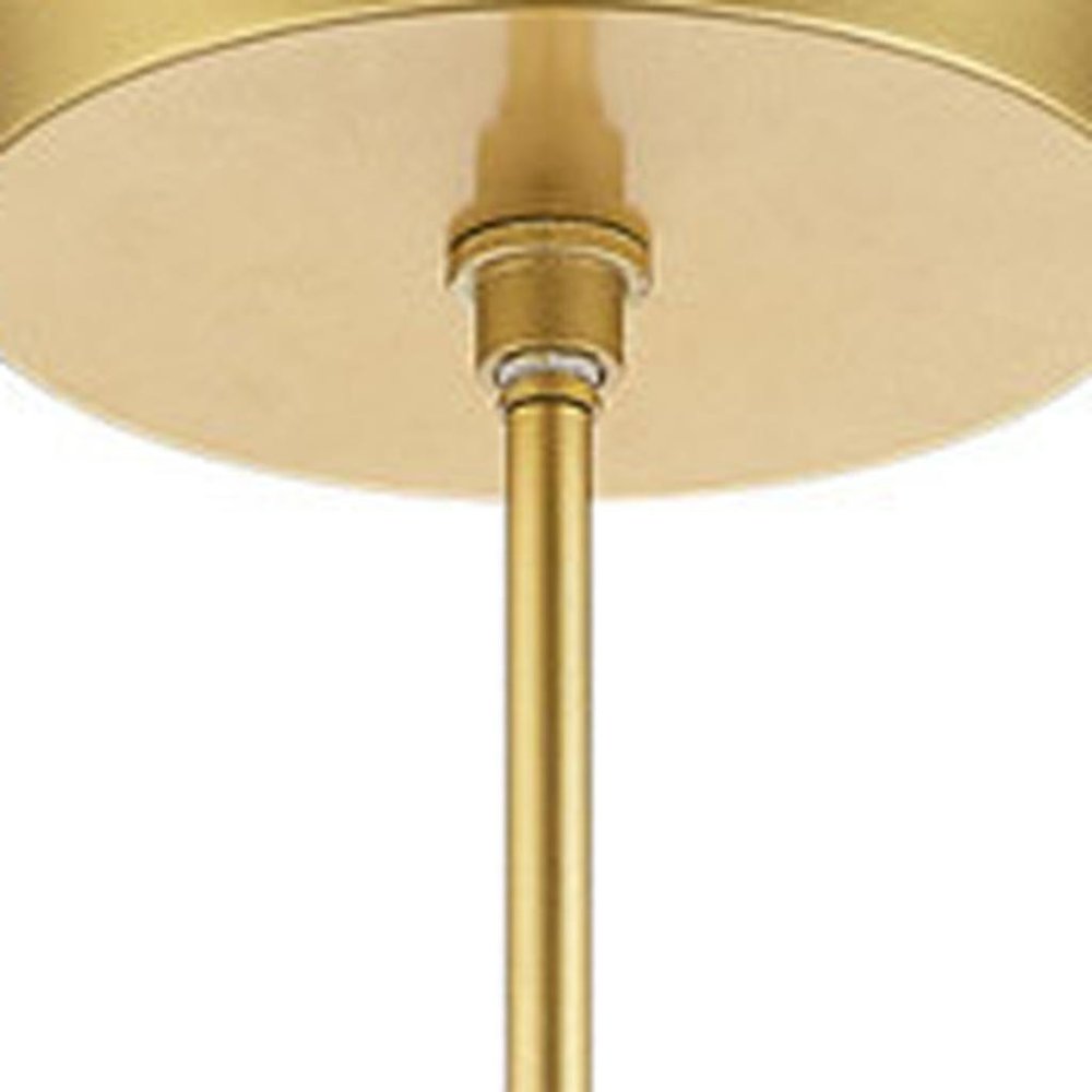 Gold Metal Dimmable Chandelier With Shades