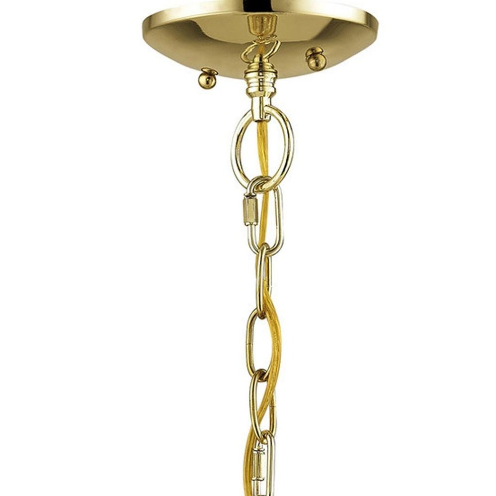 Brass Three Light Metal Dimmable Chandelier With Shades