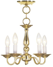 Brass Five Light Metal Dimmable Chandelier With Shades