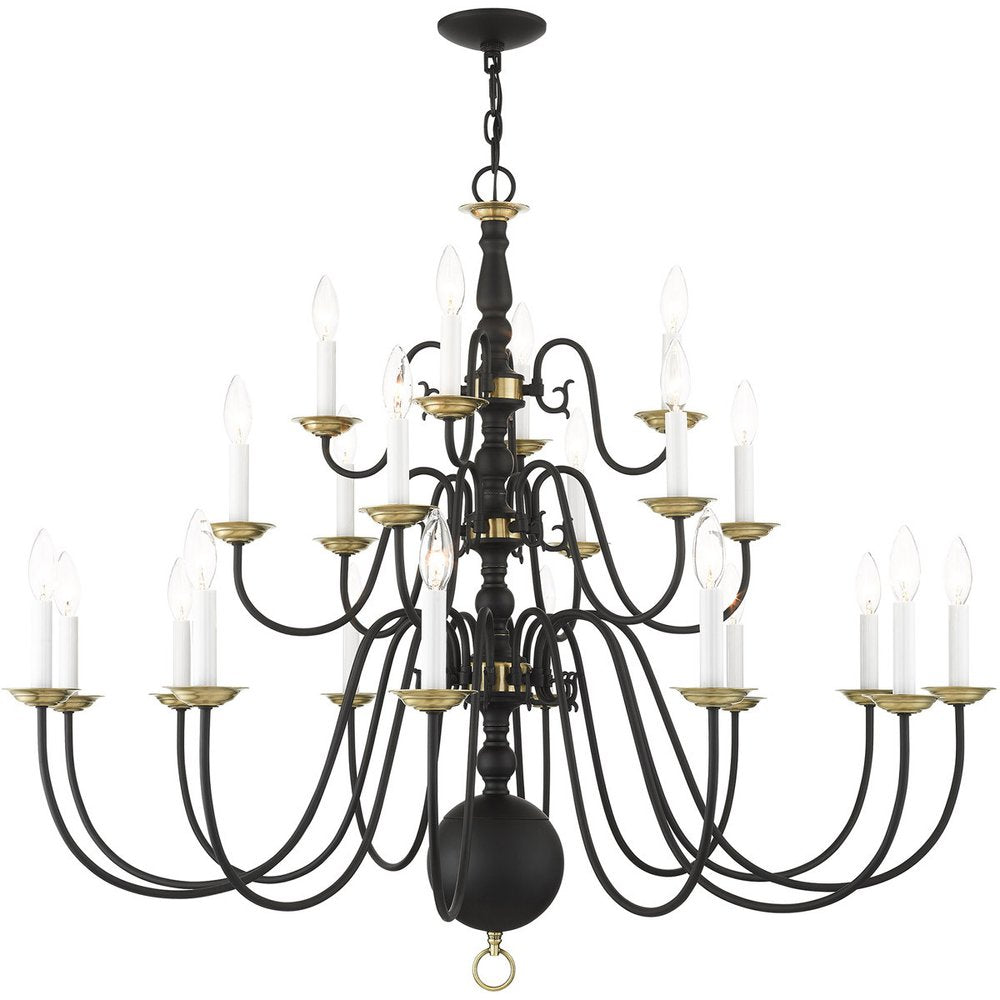 Black Multi Light Metal Dimmable Chandelier With Shades
