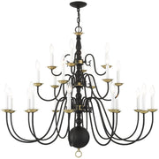Black Multi Light Metal Dimmable Chandelier With Shades