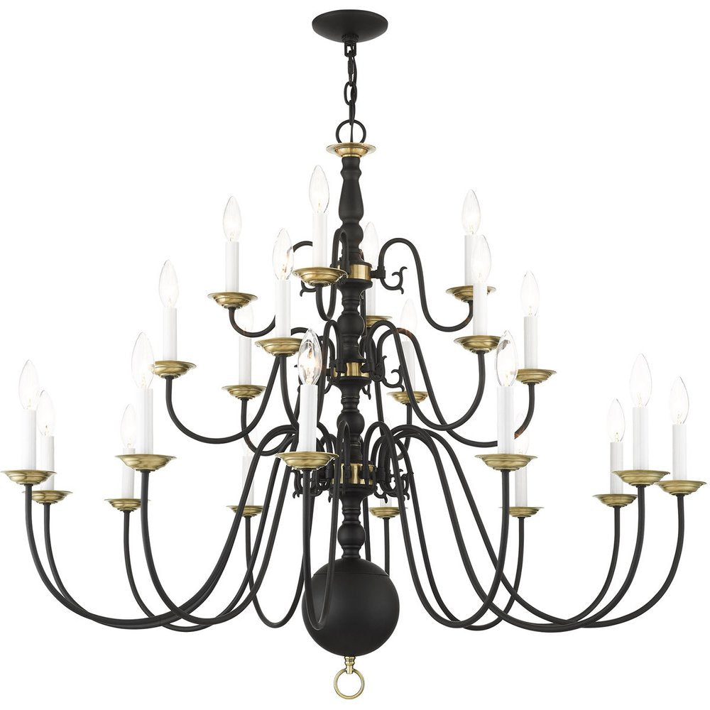 Black Multi Light Metal Dimmable Chandelier With Shades