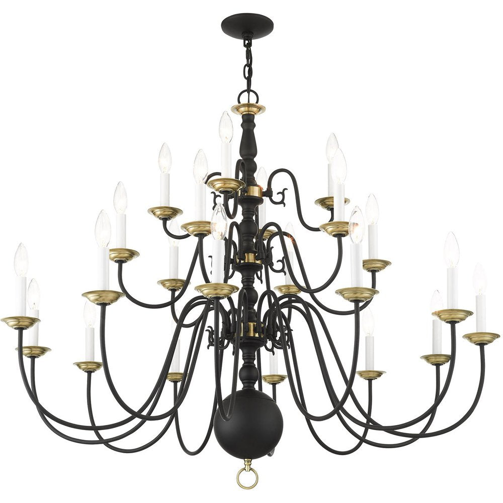 Black Multi Light Metal Dimmable Chandelier With Shades