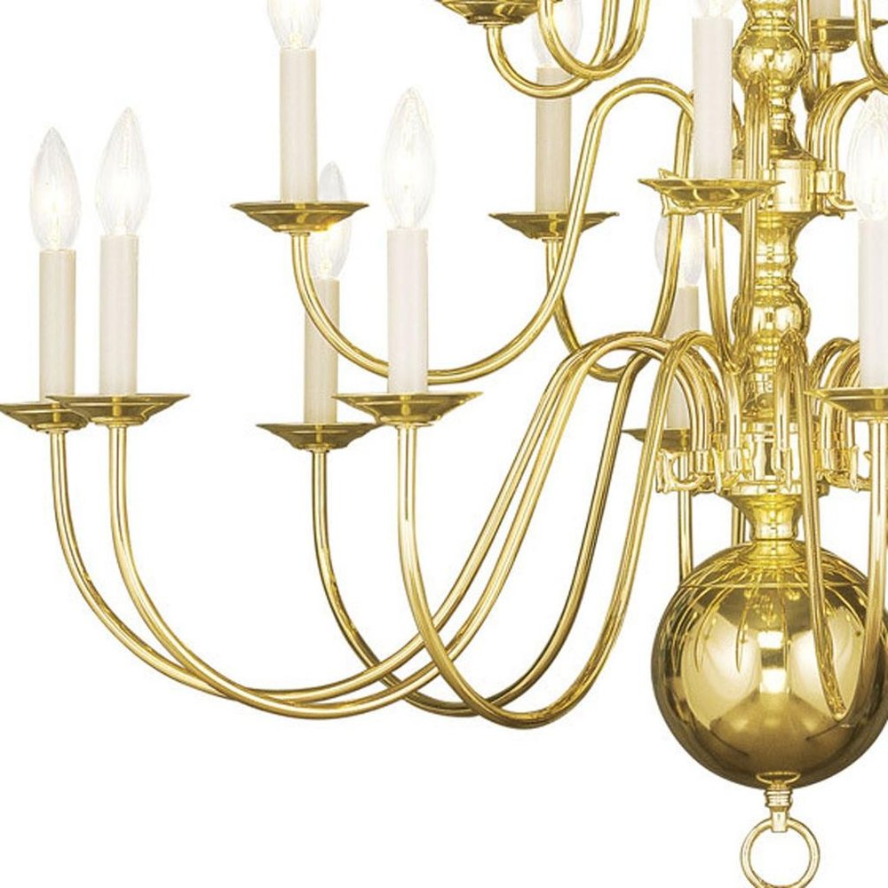 Brass Multi Light Metal Dimmable Chandelier With Shades