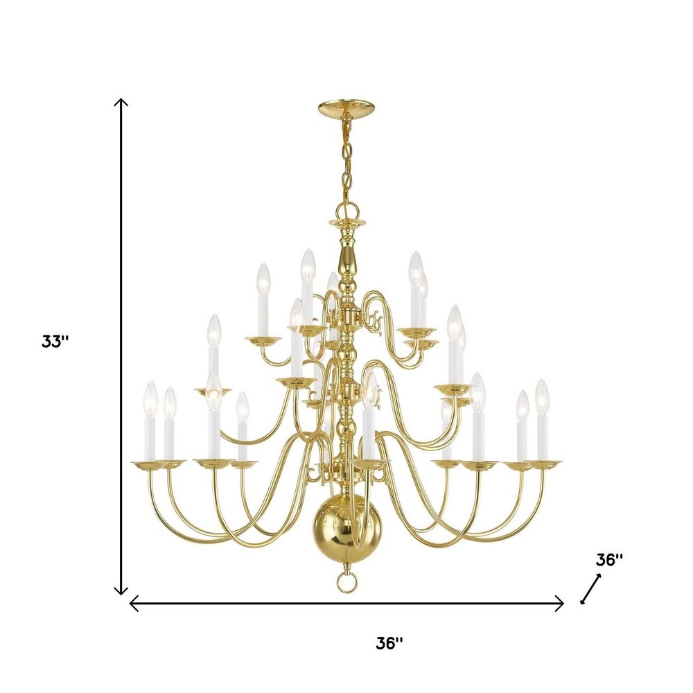 Brass Multi Light Metal Dimmable Chandelier With Shades