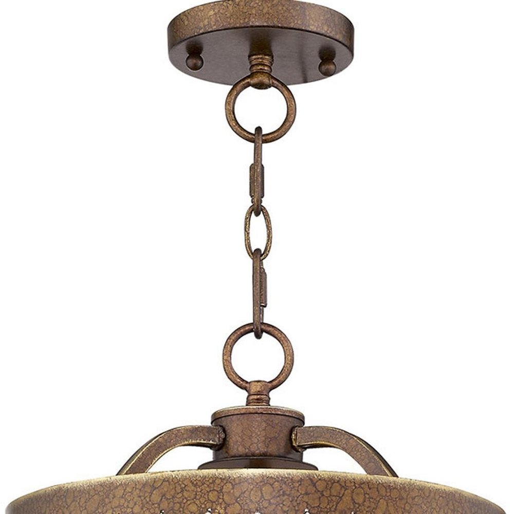 Bronze Four Light Metal Dimmable Chandelier With Shades