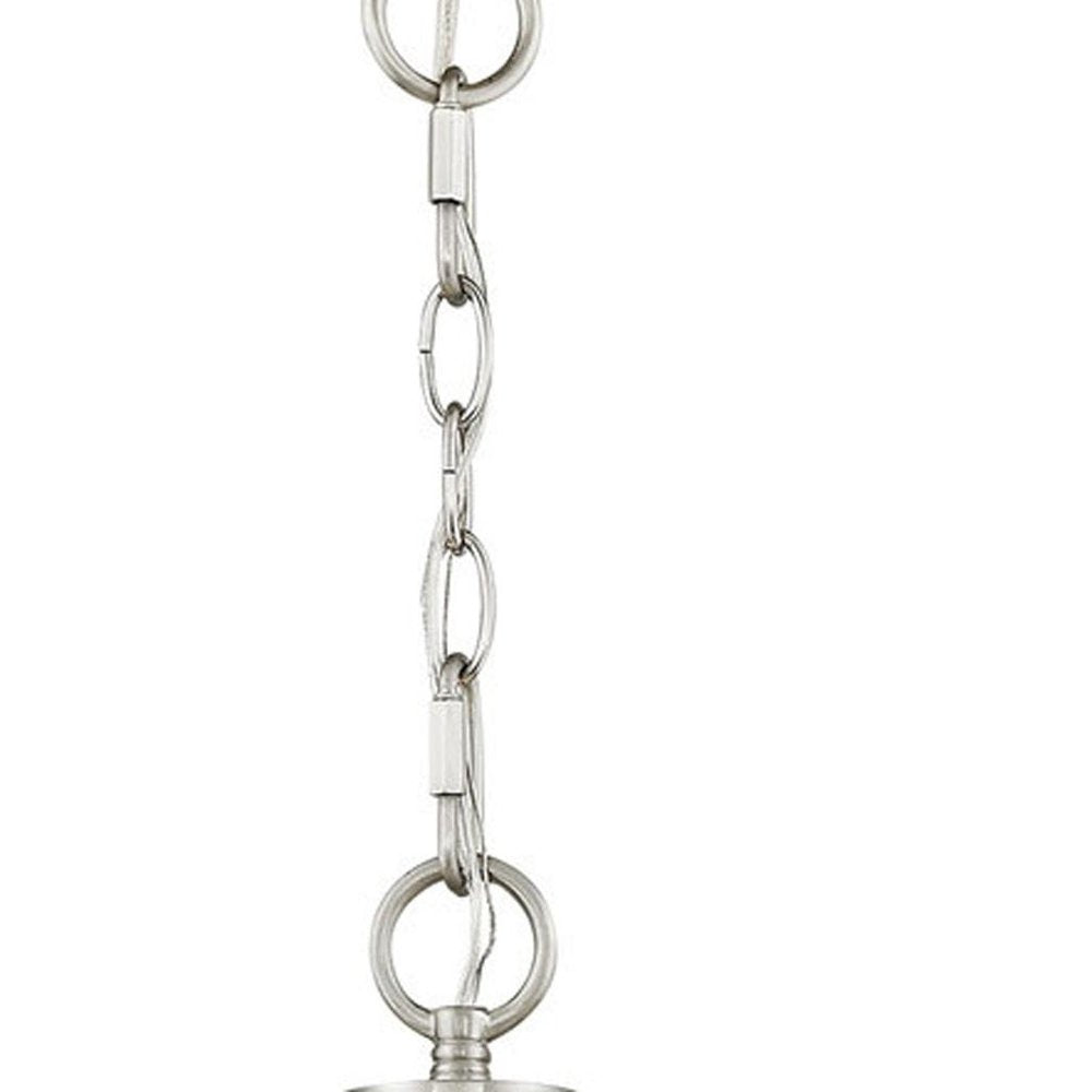 Nickel Four Light Metal Dimmable Chandelier With Shades