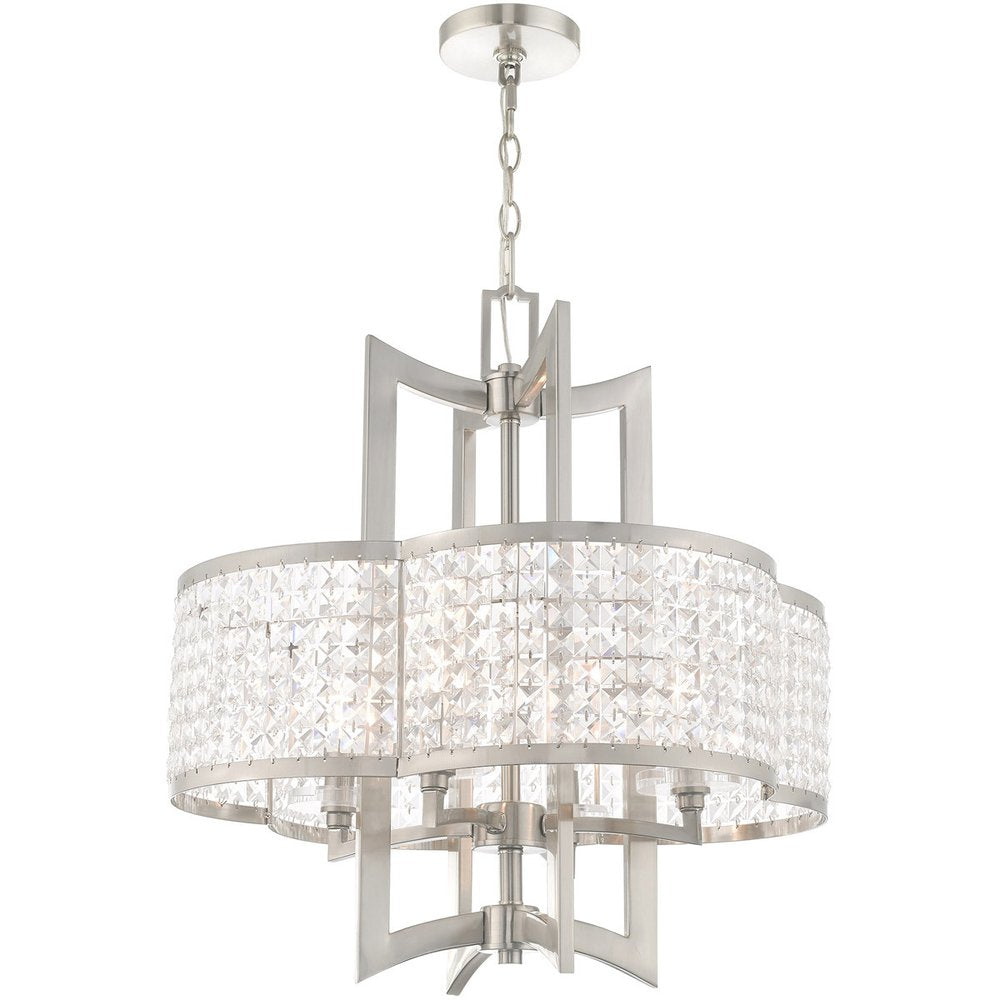 Four Light Dimmable Chandelier With Shades