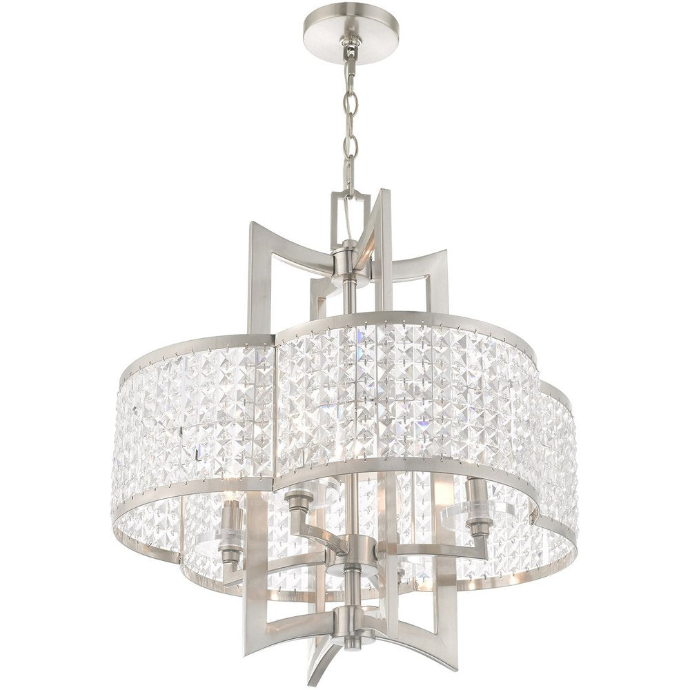 Four Light Dimmable Chandelier With Shades