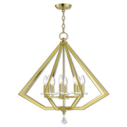 Eight Light Dimmable Chandelier With Shades