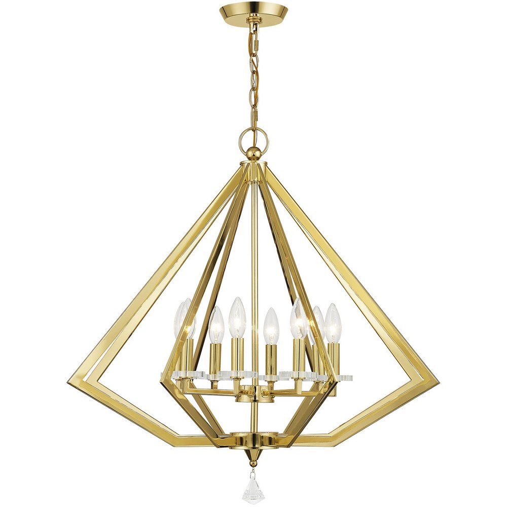 Eight Light Dimmable Chandelier With Shades