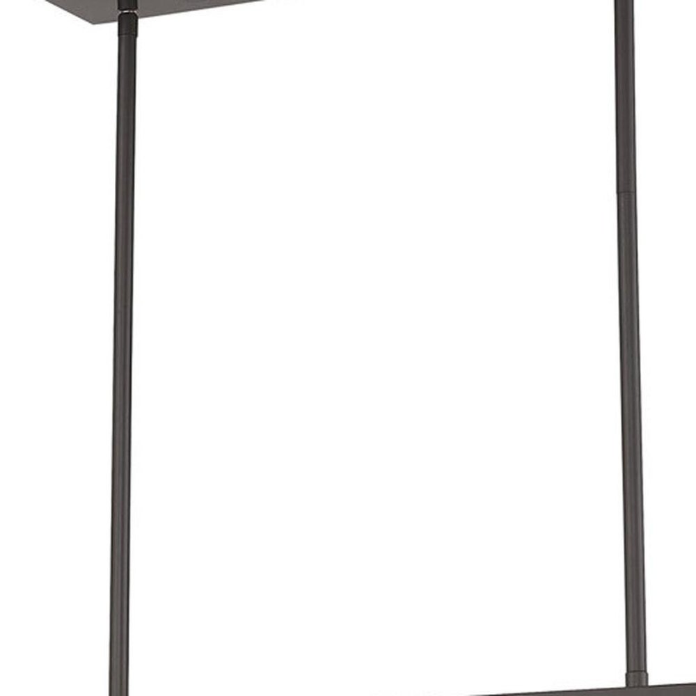 Bronze Five Light Metal Dimmable Chandelier With Shades